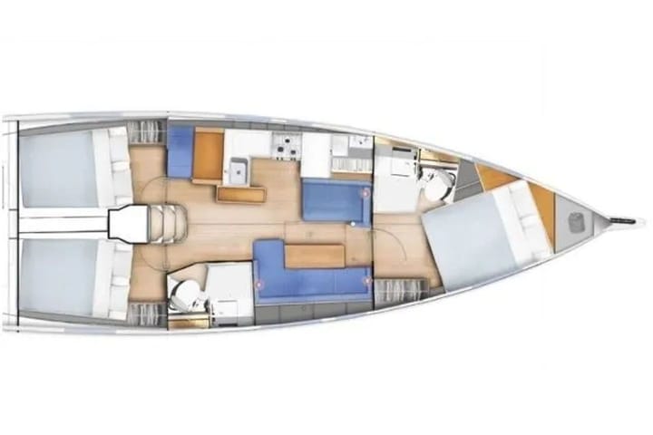 Voilier Jeanneau Sun Odyssey 410 (2022) pour Charter - Marmaris | #10520 - 19