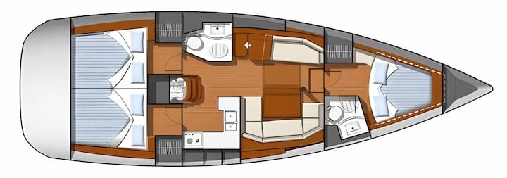 Sailboat Jeanneau Sun Odyssey 42DS (2011) for Charter - Lefkada | #11283 - 2