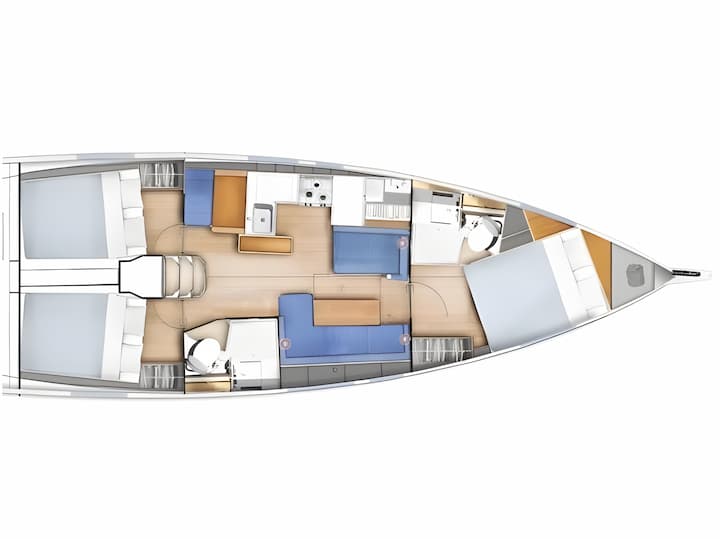 Sailboat Jeanneau Sun Odyssey 410 (2021) for Charter - Lavrion | #11930 - 2