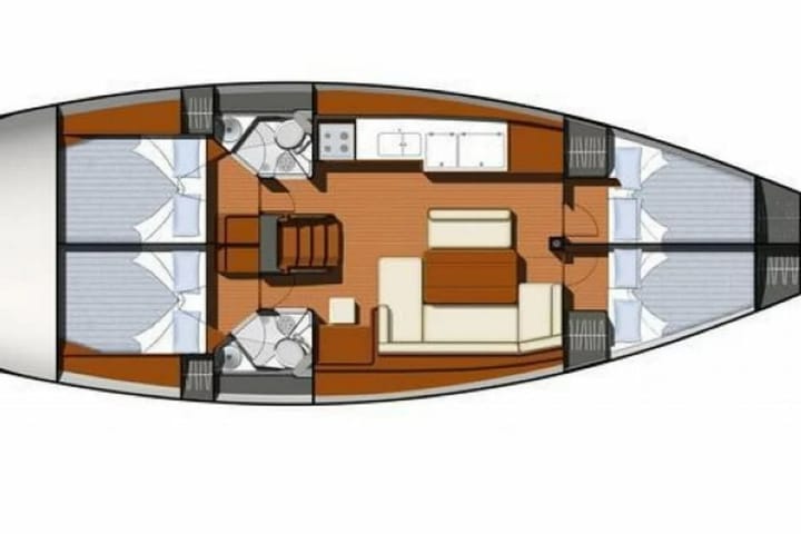  Zeilboot Jeanneau Sun Odyssey 44i (2009) voor Charter - Marmaris | #12524 - 24