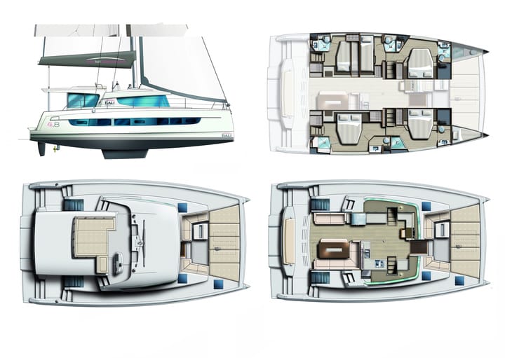 Bali 4.8 Kiralık Katamaran (2023) - Marmaris | #12980 - 18