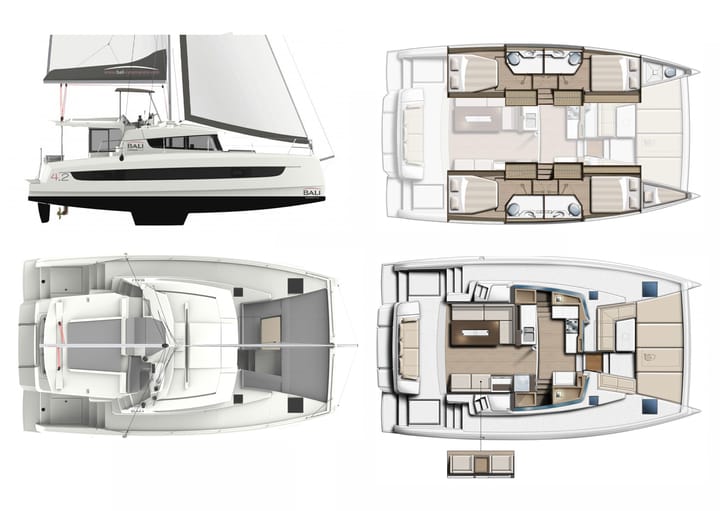 Marmaris 12.84 m Voor Charter Catamaran - #13247 - 16