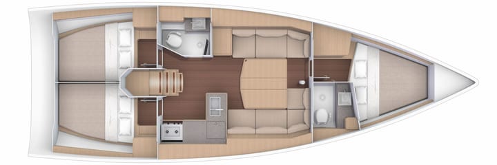 Segelboot Dufour  390 Grand Large (2023) für Charter - Marmaris | #13260 - 11