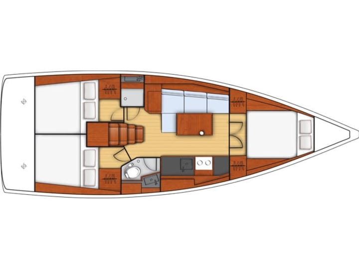  Zeilboot Beneteau Oceanis 38 GTE (2019) voor Charter - Arzon | #13622 - 4