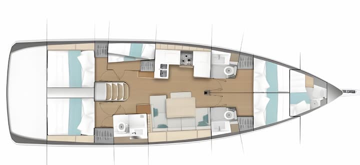 Voilier Jeanneau Sun Odyssey 490 (2020) pour Charter - Rhodes | #13751 - 2