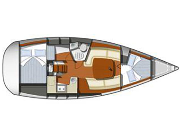 Sailboat Jeanneau Sun Odyssey 32i (2008) for Charter - Lefkada | #14354 - 3