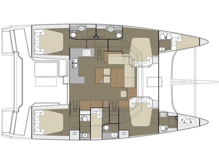 Marsala 14.6 m Voor Charter Catamaran - #14660 - 3