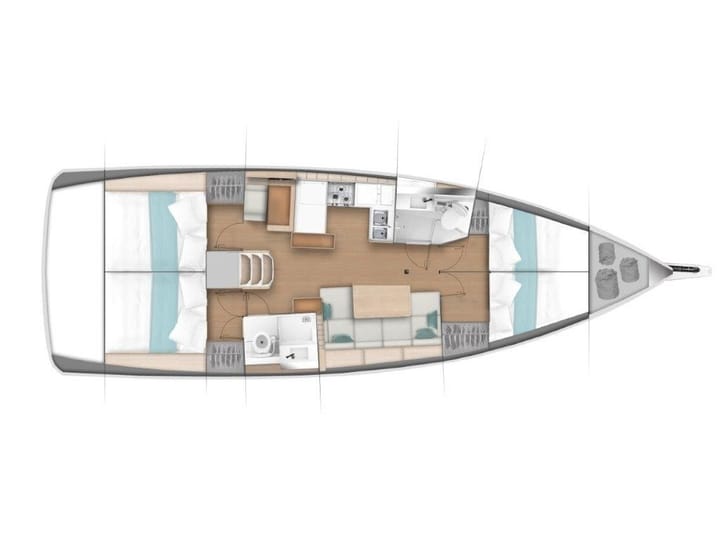Sailboat Jeanneau Sun Odyssey 440 (2021) for Charter - Piso Livadi | #14667 - 3