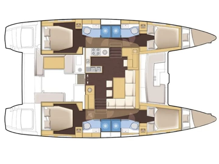 Sant Antoni de Portmany 14.01 m Per noleggio Catamarano - #14704 - 19