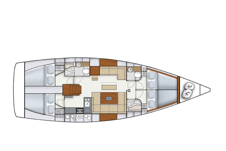 Sailboat Hanse  445 (2012) for Charter - Marmaris | #14740 - 22