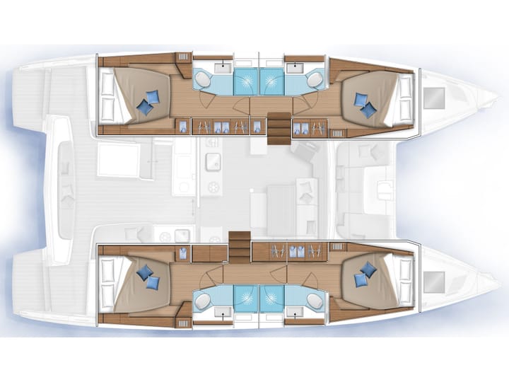 Atenas 13.99 m Para Charter Catamarán - #15423 - 7