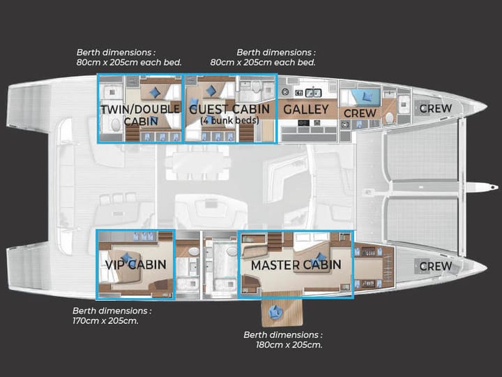 Katamaran Lagoon  Seventy 7 (2021) für Charter - Mahe, Victoria | #15473 - 52