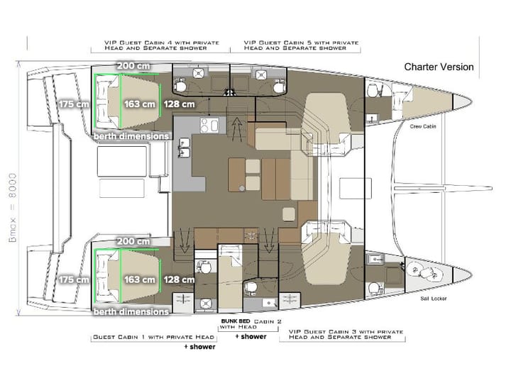  Catamarán Dufour Catamaran 48 (2019) para Charter - Kaštel Gomilica | #15714 - 26
