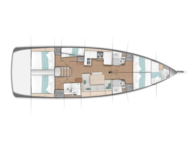 Voilier Jeanneau Sun Odyssey 490 (2021) pour Charter - Skiathos | #16794 - 14