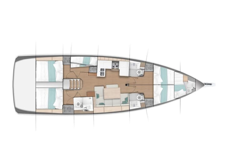  Zeilboot Jeanneau Sun Odyssey 490 (2023) voor Charter - Skradin | #16850 - 15
