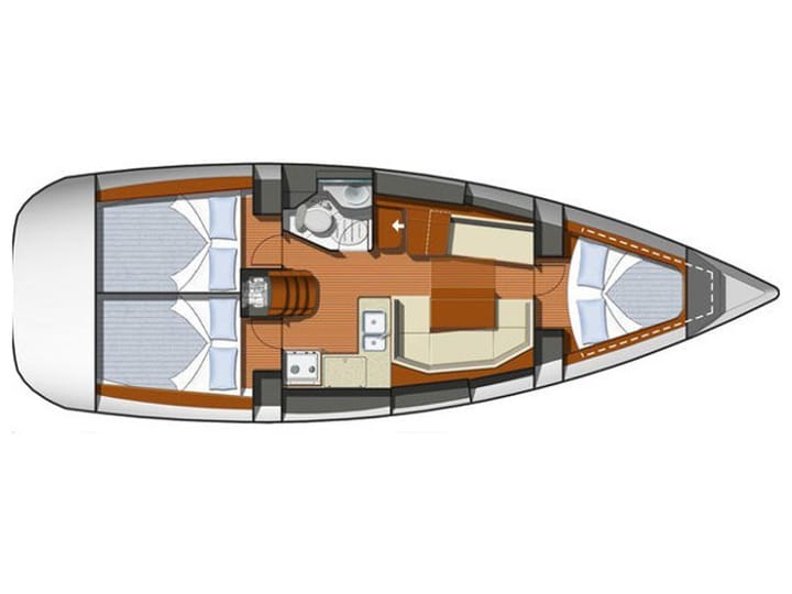 Sailboat Jeanneau Sun Odyssey 36i (2008) for Charter - Lefkada | #17162 - 3