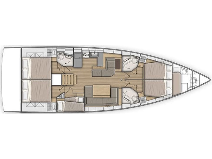  Barca a vela Beneteau Oceanis 51.1 (2023) per Noleggio, overcloccabile Gouvia | #18017 - 34