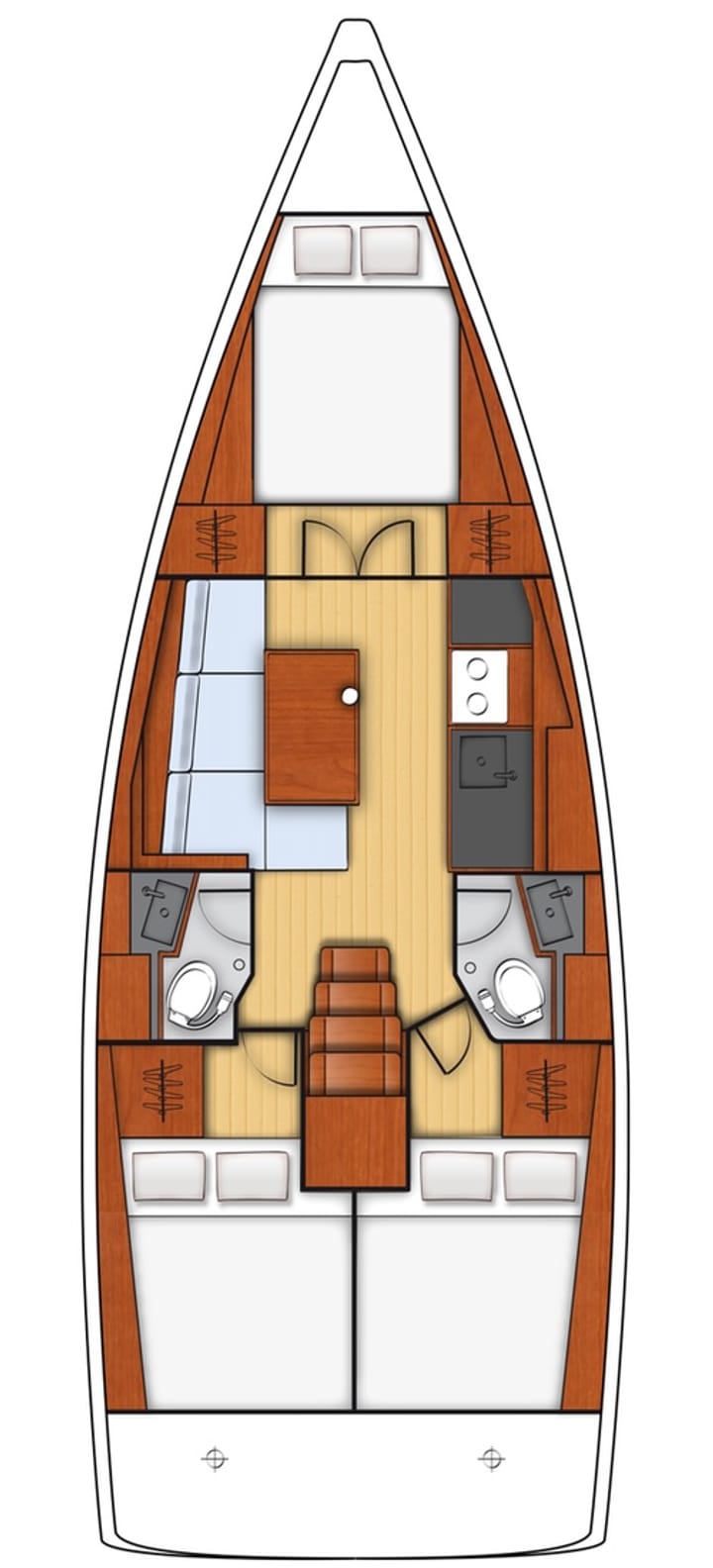 Bocca di Magra 11.13 m Per noleggio Barca a vela - #18198 - 6