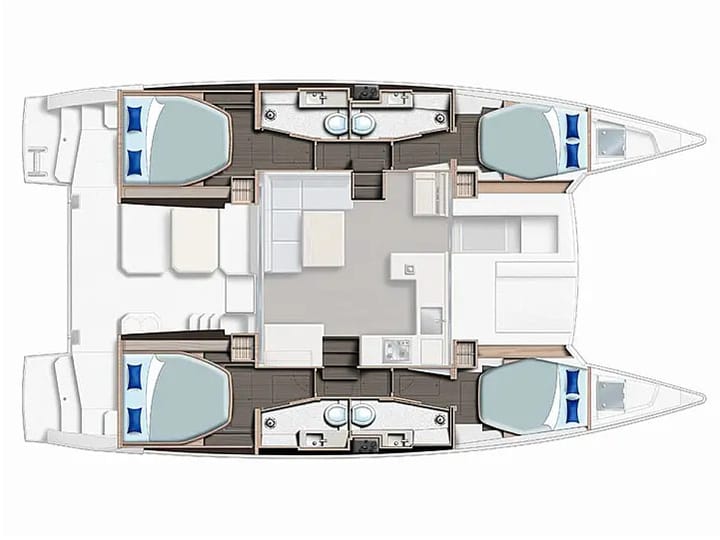Raiatea 12.8 m Voor Charter Catamaran - #18464 - 5