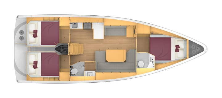 Drage 12.38 m Für Charter Segelboot — #19918 - 16