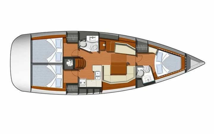 Lefkada 12.85 m Für Charter Segelboot — #21045 - 3