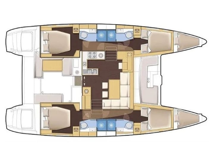 Fethiye 12.37 m Für Charter Katamaran — #21099 - 30