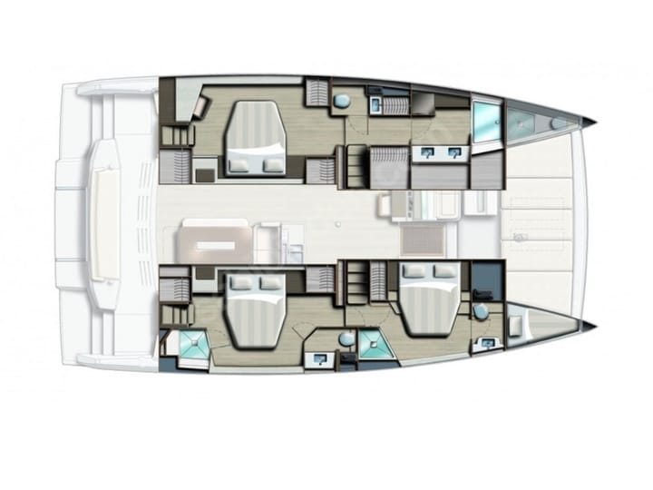 Fethiye 14.86 m Für Charter Katamaran — #21100 - 26