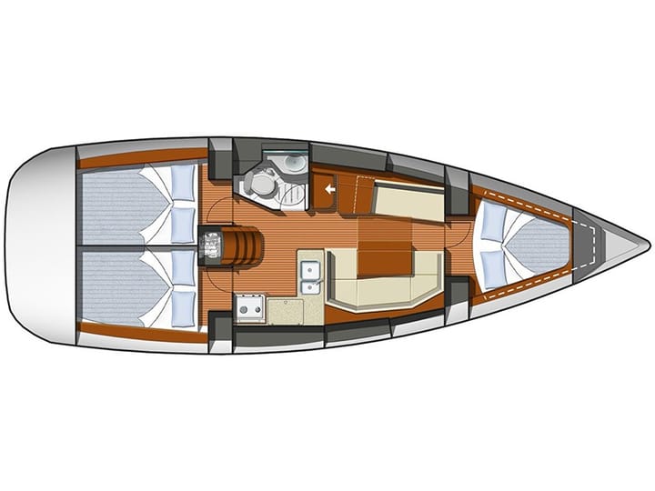 Lefkada 10.94 m Für Charter Segelboot — #21342 - 13