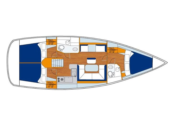  Barca a vela Jeanneau Sun Odyssey 410 (2016) per Noleggio, overcloccabile Santa Lucia - Castries | #2223 - 7
