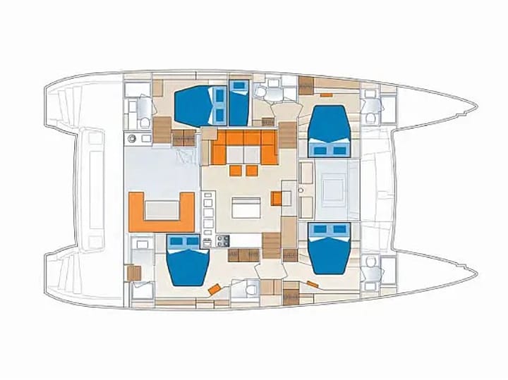 Athene 17.07 m Voor Charter Catamaran - #22638 - 3