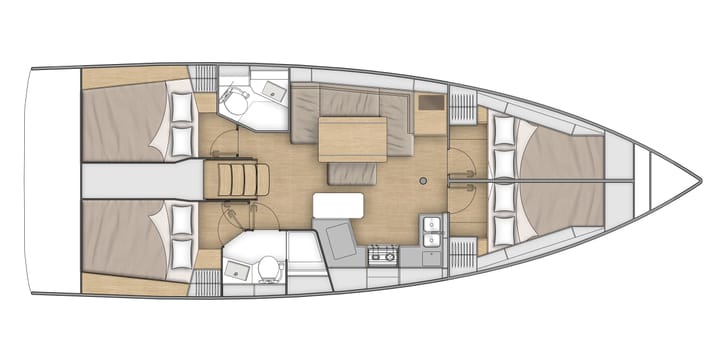 Fethiye 12.87 m Für Charter Segelboot — #23417 - 33