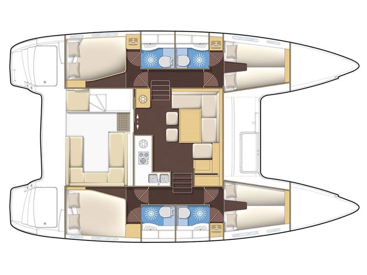  Catamaran Fountaine Pajot Lucia 40 (2019) voor Charter - Ligia | #23545 - 3