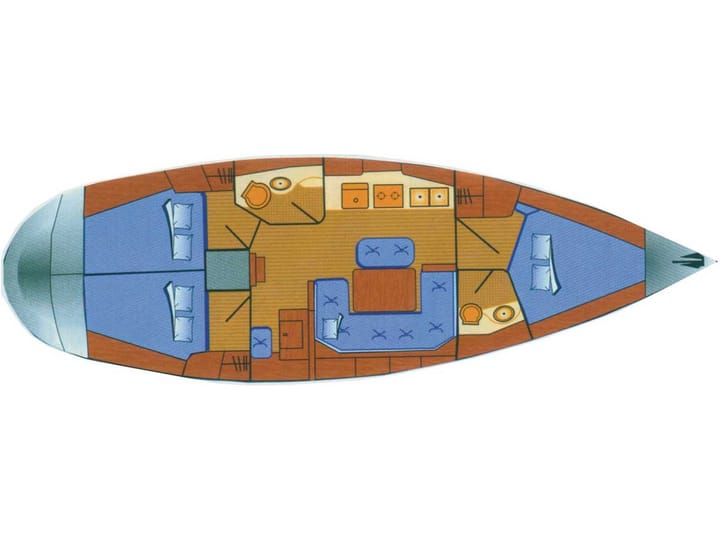 Gouvia 12.55 m Für Charter Segelboot — #24218 - 6