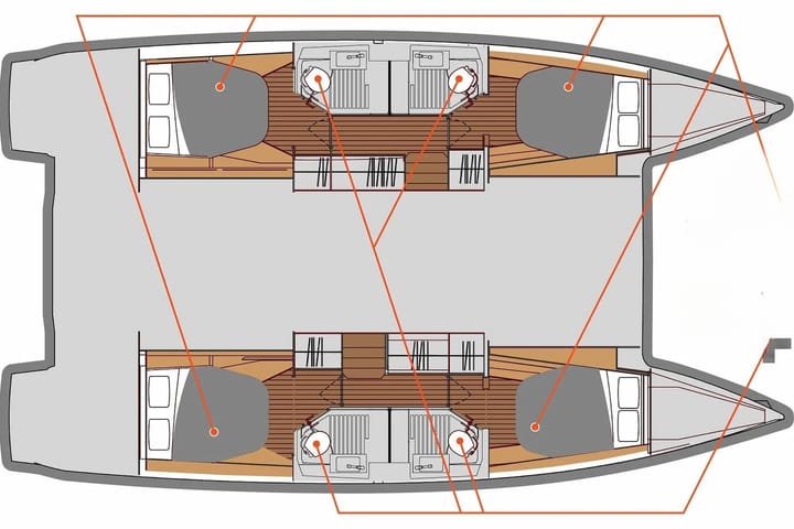  Catamaran Fountaine Pajot Astrea 42 (2018) voor Charter - Tivat | #24257 - 29