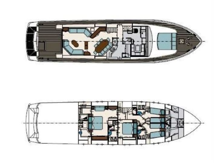 Cittanova 23.95 m Per noleggio Yacht a motore - #24362 - 32