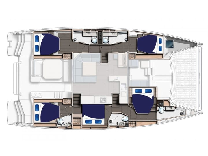 Road Town 15.4 m Per noleggio Catamarano - #24947 - 11
