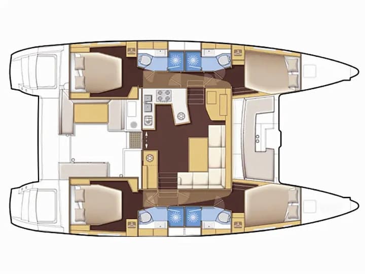 Fethiye 13.96 m Für Charter Katamaran — #25631 - 13