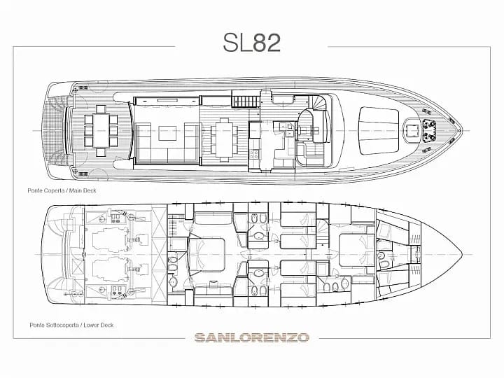  Motorjacht San Lorenzo SL 82 (2003) voor Charter - Hellinikon - Athene | #25713 - 14