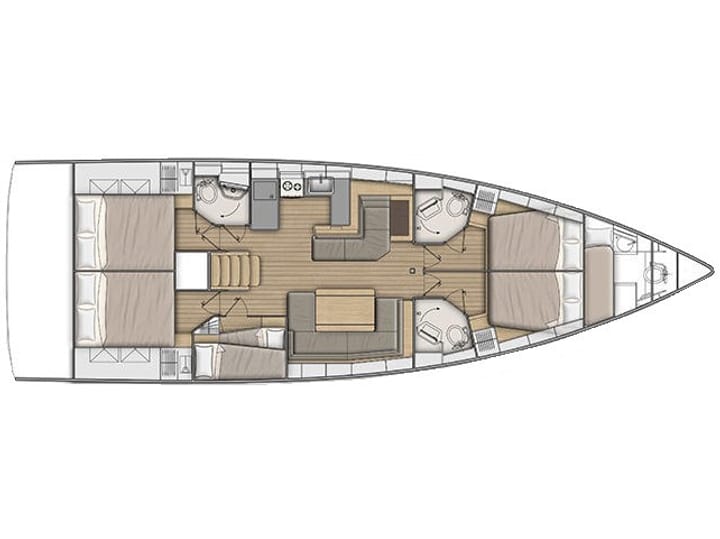  Barca a vela Beneteau Oceanis 51.1 (2019) per Noleggio, overcloccabile Gouvia | #27142 - 4