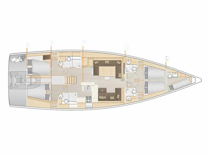 Segelboot Hanse  588 (2020) für Charter - Salerno | #28011 - 36