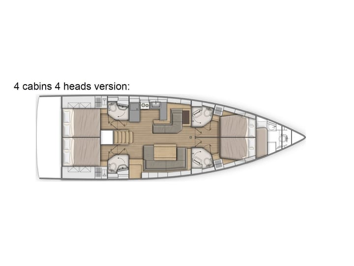   Barca a vela   Beneteau   Oceanis 51.1 First Line   (2019)  per Noleggio a noleggio, a noleggio, per Noleggio | #  7922  - 11