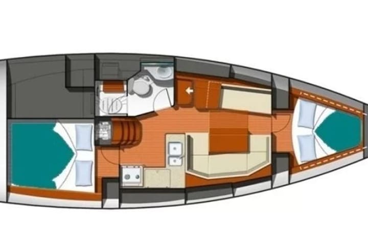  Barca a vela Jeanneau Sun Odyssey 36i (2009) per Noleggio, overcloccabile Marmaris | #8968 - 25