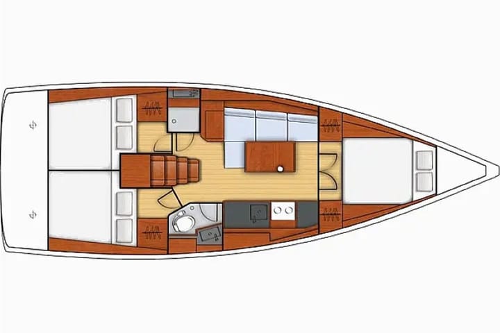 Voilier Beneteau Oceanis 38 (2014) pour Charter - Orhaniye | #9855 - 14